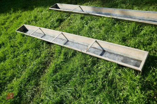 GALVANISED 9' GROUND FEED TROUGH