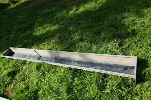 GALVANISED 9' GROUND FEED TROUGH