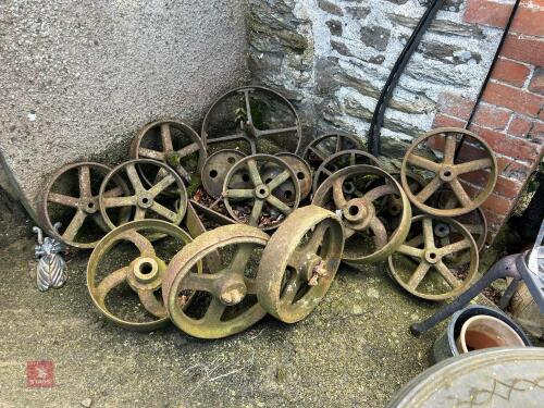 LRG QTY OF CAST WHEELS
