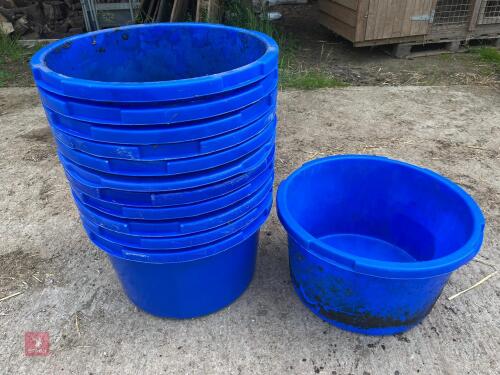 12 BLUE EQUINE/STORAGE/PLANT TUBS