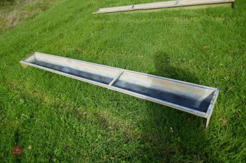 GALVANISED 9' GROUND FEED TROUGH