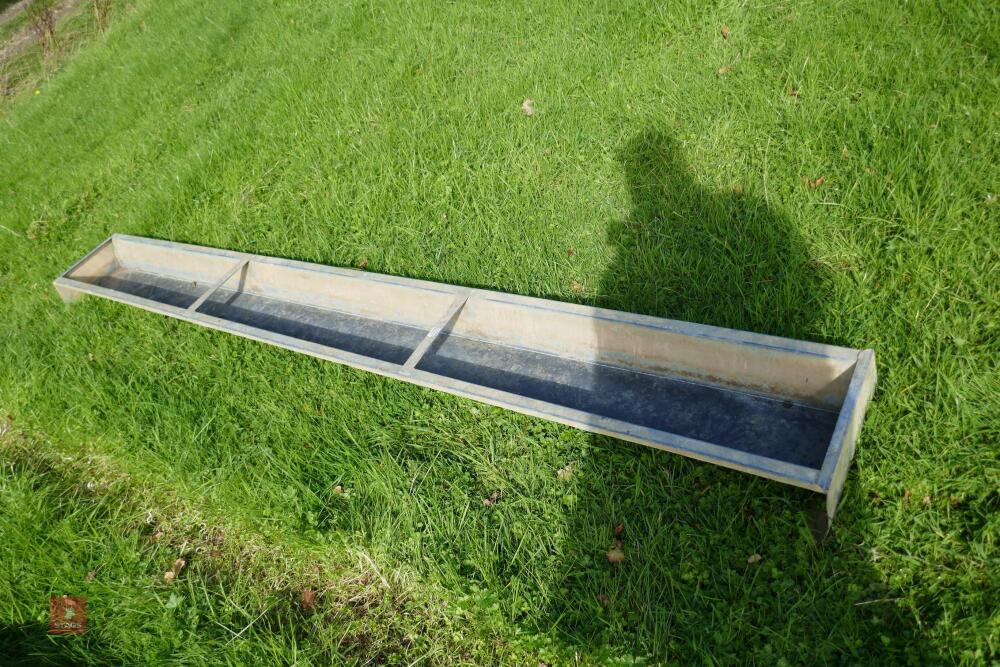 GALVANISED 9' GROUND FEED TROUGH