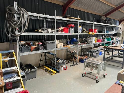 30' L ALUMINIUM SHELVING/RACKING (276)