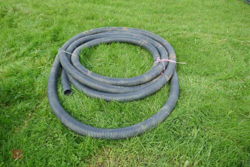 QTY BLACK PLASTIC PERFORATED DRAIN PIPE