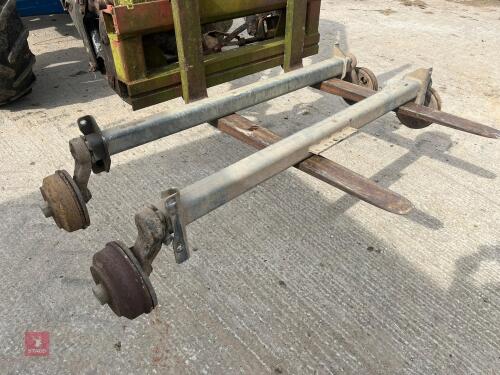 PAIR OF TRAILER AXLES