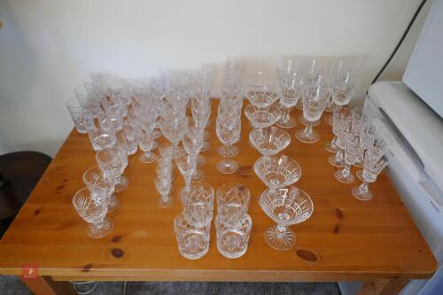 LARGE QTY OF 68 CUT GLASSES