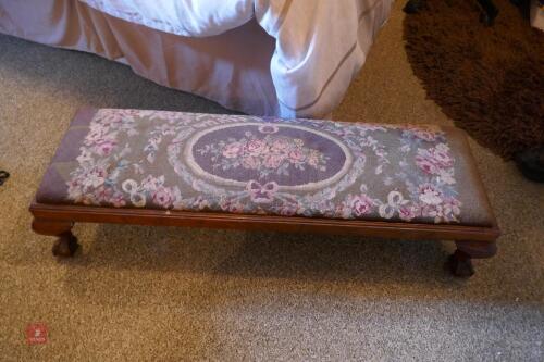 TAPESTRY TOPPED FOOT REST