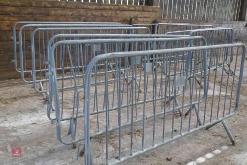 10 GALVANISED 7' PEDESTRIAN BARRIER