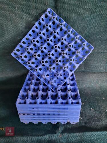 25 BLUE PLASTIC EGG TRAYS