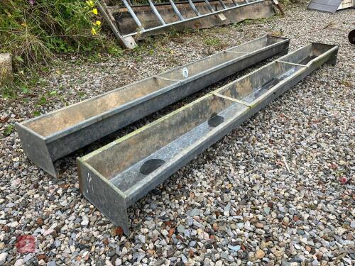 2 X 9' GALVANISED FEED TROUGHS (25)