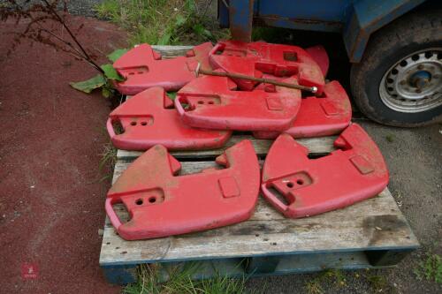 9 MCCORMICK 45KG TRACTOR WEIGHTS