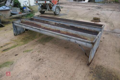 3 x 8' GALV FREESTANDING FEED TROUGH