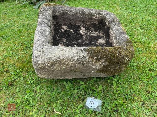 SQUARE GRANITE PLANTER/TROUGH (111)