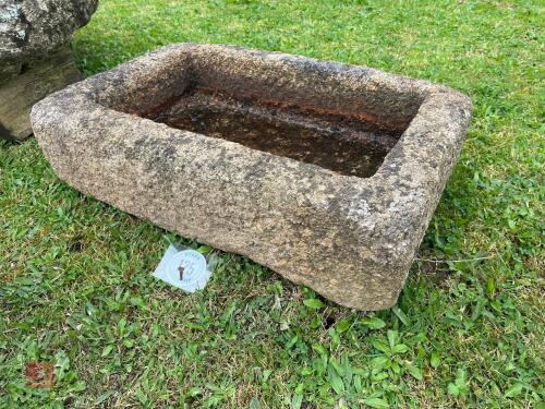 RECTANGULAR GRANITE TROUGH/PLANTER (125)