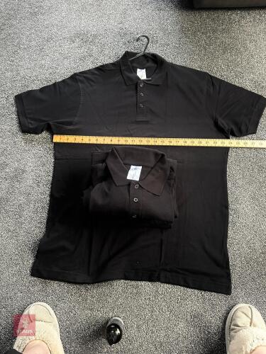 5 XL BLACK POLO SHIRTS