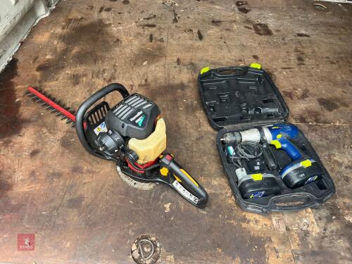 HOMEFLITE TRIMMER & 18V DRILL