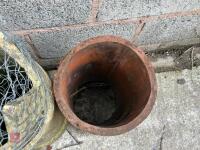 2 ORNATE CHIMNEY POT/PLANTERS - 3