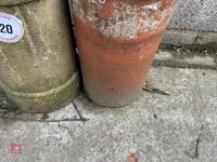 2 ORNATE CHIMNEY POT/PLANTERS - 4