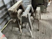 5 WOODEN TRESSELS - 2