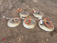 5 X GLOBAL 8 GAS BROODER HEATERS - 4