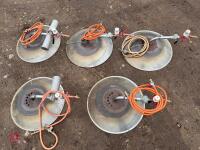5 X GLOBAL 8 GAS BROODER HEATERS - 8