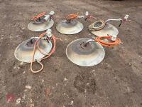 5 X GLOBAL 8 GAS BROODER HEATERS - 5