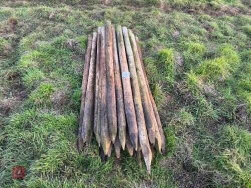 25 X 5' 6'' WOODEN FENCE POSTS
