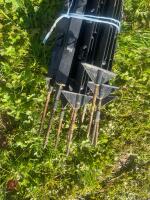 10 BLACK ELECTRIC FENCING STAKES - 3