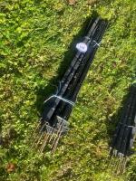 10 BLACK ELECTRIC FENCING STAKES - 4