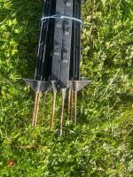 10 BLACK ELECTRIC FENCING STAKES - 3