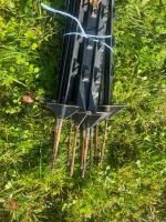 10 BLACK ELECTRIC FENCING STAKES - 3