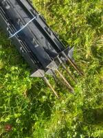 10 BLACK ELECTRIC FENCING STAKES - 4