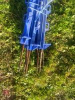 10 BLUE ELECTRIC FENCING STAKES - 3