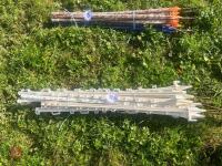 10 WHITE ELECTRIC FENCING STAKES - 4