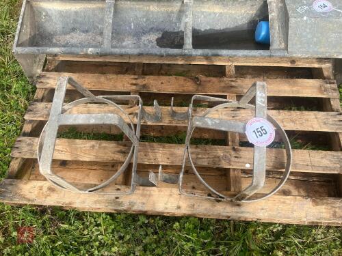 2 GALVANISED BUCKET HOLDERS