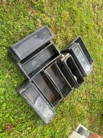 4 PLASTIC WALL MOUNTED DRINKING TROUGHS - 3