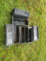 4 PLASTIC WALL MOUNTED DRINKING TROUGHS - 4