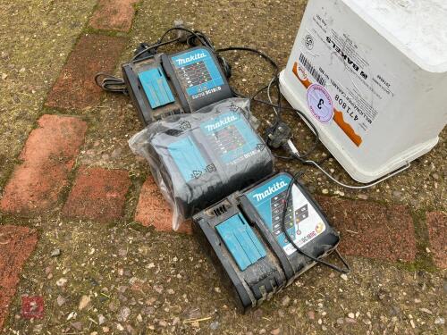 3 MAKITA 18V CHARGERS (3)
