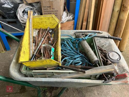 WHEELBARROW AND CONTENTS