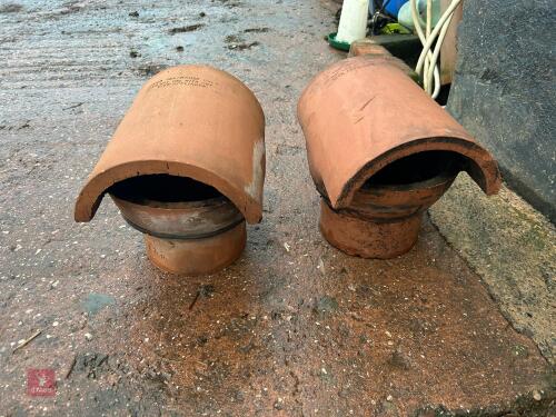 2 CHIMNEY POTS