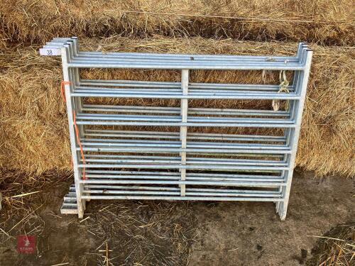 5 BATEMAN 4' GALVANISED HURDLES (38)