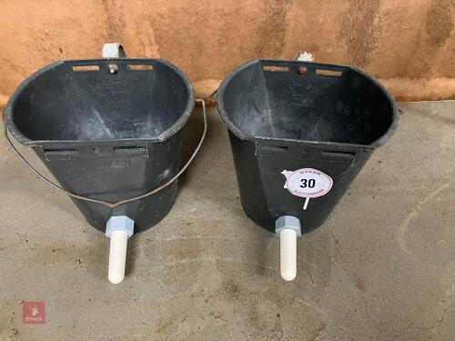 2 GEWA CALF BUCKET FEEDERS (30)