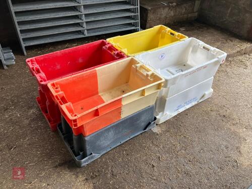 5 IMPROVISED CALF TROUGHS (57)