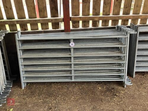 10 X 6' GALVANISED HURDLES (59)