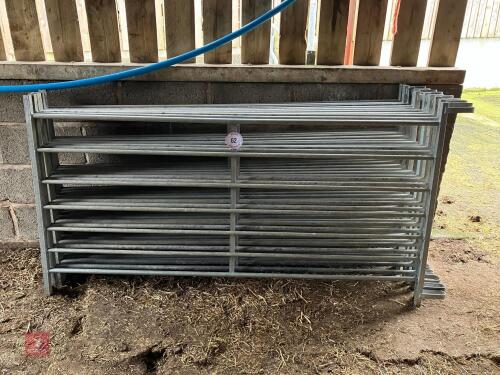 10 X 6' GALVANISED HURDLES (62)