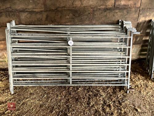 10 X 6' GALVANISED HURDLES (64)