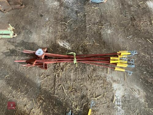 10 METAL ELECTRIC FENCE STAKES (116)