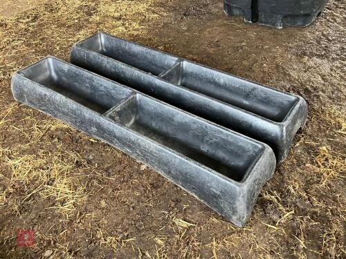 2 PAXTON 6' 8'' PLASTIC TROUGHS (153)
