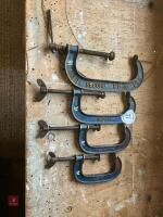 4 ASSORTED G-CLAMPS - 2