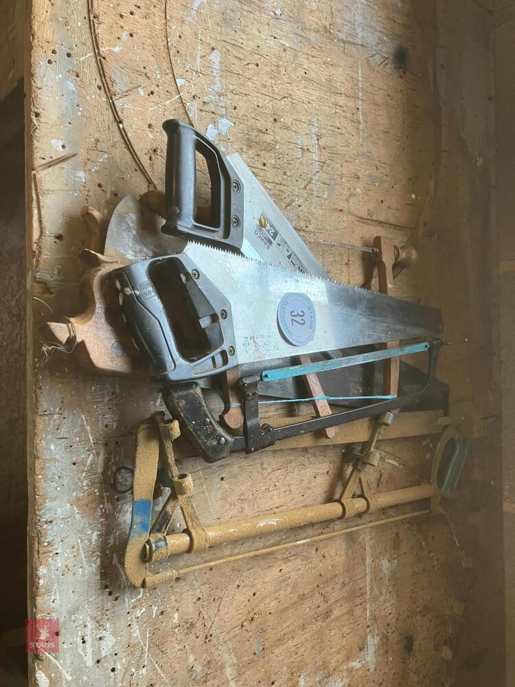 ASSORTED MIXED WOODWORKING SAWS